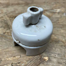 Porzellan Schalter Drehschalter Lichtschalter weiß Porzellan alt dekorativ