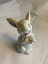 Rosenthal lachender Hase 13,5 cm weiß rose
