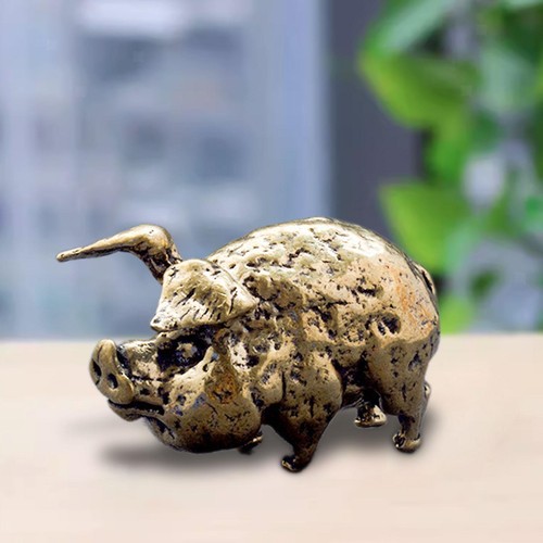 Messing schwein statue - messing,