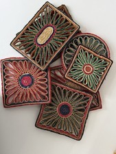 7er Set Vintage Untersetzer