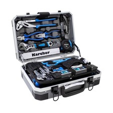 Karcher Werkzeugkoffer 114-teiliges Werkzeug-Set mit Hammer Schraubendreher uvm.