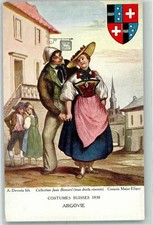 10445979 - Aarau Trachtenpaar Wappen Aargau AG, Trachten