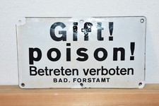 Original Altes Emailschild