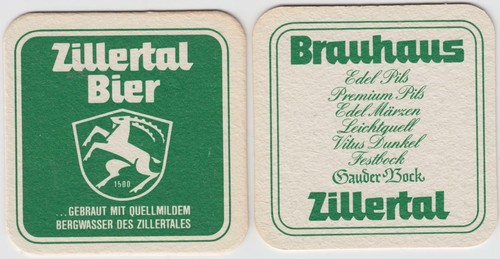 Bierdeckel brauhaus zillertal - brauhaus,