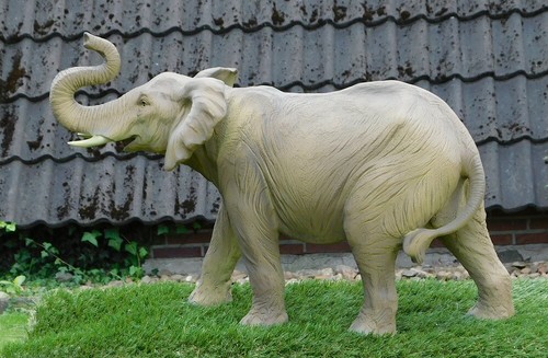 Gartenfigur elefant 54cm - gartenfigur,
