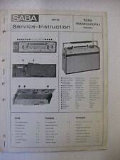 SABA Service-Instruction 1963/64  Saba Trans Europa Automatic