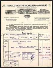 Rechnung hamburg 1913 franz - rechnung,