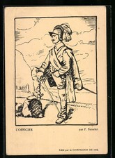 Offizier der Schweizer Armee mit Degen, Ansichtskarte 1941 