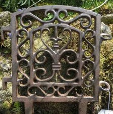 Beetbegrenzung Beeteinfassung Beetzaun Gusseisen Zaun Pflanzenschutz Deko PS13