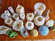 Silikon Formen Gießformen für Kerzen gebraucht Überraschungspaket 14 Stück