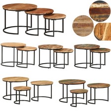 2er/3er Satztische Beistelltisch Couchtisch Sofatisch Rund Wohnzimmertisch Tisch