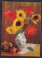 D320# Alte AK Glückwunschkarte Namenstag, Blumen Delfter Vase, KÖLN 03.07.1972