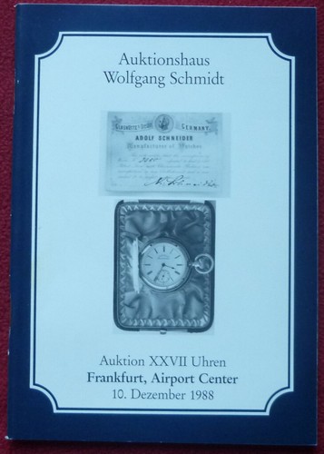 Auktionskatalog uhren schmidt - uhren,