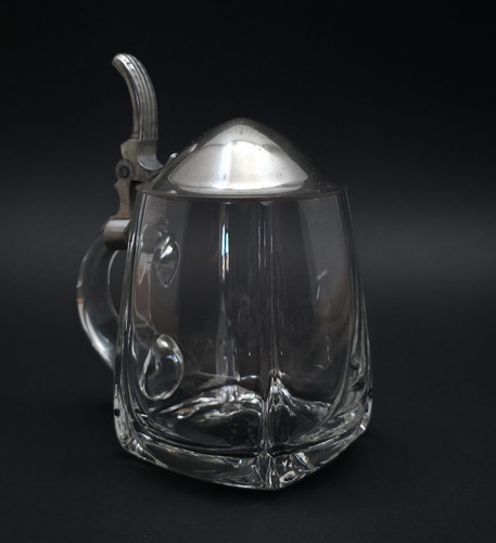 Vintage glas bierkrug mit - bierkrug,
