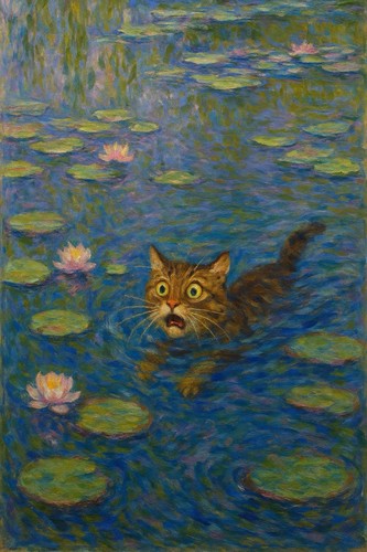 Claude monet seerosen - claude, teich