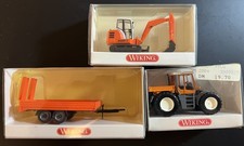 Wiking Landwirtschaft Bauhof Fendt Xylon, Minibager, Anhänger für Bagger in OVP