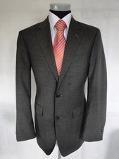 Joop Sakko Mel Baker Einreiher Grau Unifarben Schurwolle Gr. 94