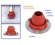 Ø 60mm 45mm 70mm Baustein für Camping Zelt Ofen Rohr Kamin Durchführung Silikon