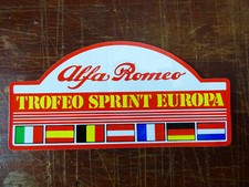 ALFA Romeo Trofeo Sprint Europa Aufkleber 15 x 7 cm Alfasud Mitte 1980er