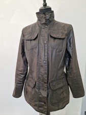 Barbour L 1093 Ladies Utility Jacket Größe M Schwarz Gewachst Vintage