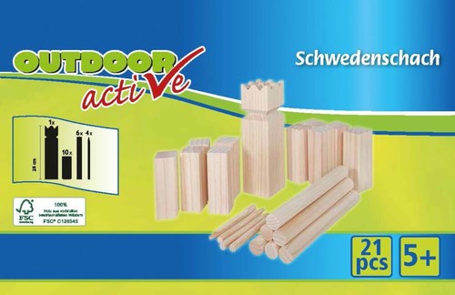 Schwedenschach kubb teilig - kubb, 21-teilig