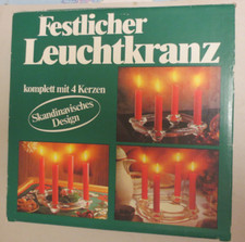 Festlicher Leuchtkranz Adventskranz aus Glas - Kerzenhalter - Weihnachten -