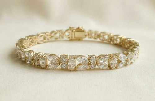 Moissanit edelstein armband - edelstein,