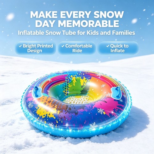 Round snow tube for - for, family
