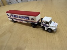 Herpa 1:87, Texas Circus, Scania Hauber Sattelzug, 1achs Auflieger, gebraucht