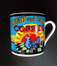 ESPRESSO MOKKA - TASSE  aus PORZELLAN Motiv BRIGHT and EARLY COFFEE super schön