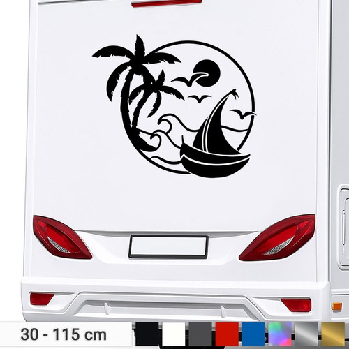 Sun beach stickers - stickers, palm