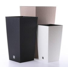 Blumenkübel Blumentopf Übertopf Rattan Optik Pflanzkübel mit Einsatz wählbar