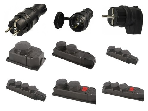 Gummi schuko stecker mehrfach - schuko,