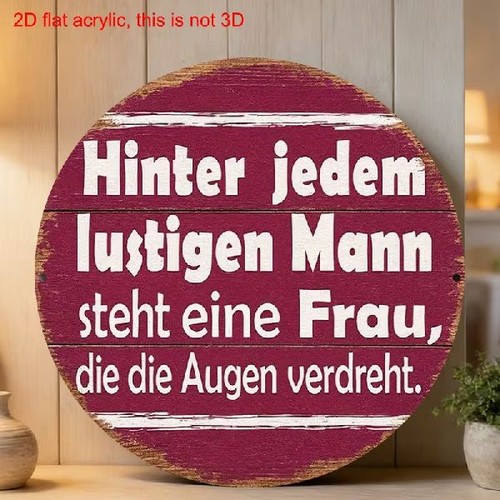 Blechschild rund hinter jedem - rund,