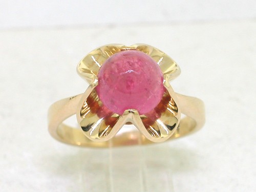 Turmalin ring 750er - turmalin, gelbgold
