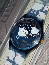 SWATCH GENT 1995 BLACK SHEEP -SCHWARZES SCHAF- GN150 NEU VOLL FUNKTIONSFÄHIG