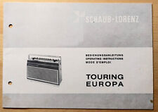 Original Service Manual + Bedienungsanleitung Schaub Lorenz Touring Europa