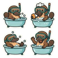 Schnabeltier Sticker Set