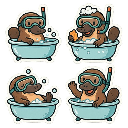 Schnabeltier sticker set - schnabeltier,