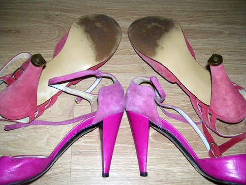 Paar leder pumps - 2,