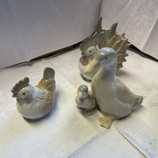 Porzellan figuren gans huhn - porzellan,
