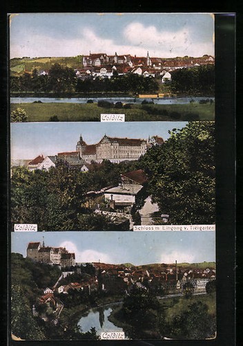 Ansichtskarte colditz schloss - ansichtskarte,
