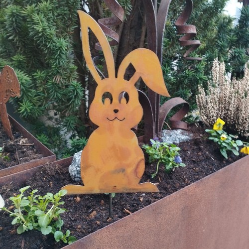 Osterhase rost ostern metall - osterhase,