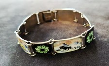 David Andersen Designer Norwegen Silber 925 alt Armband mit Emaile
