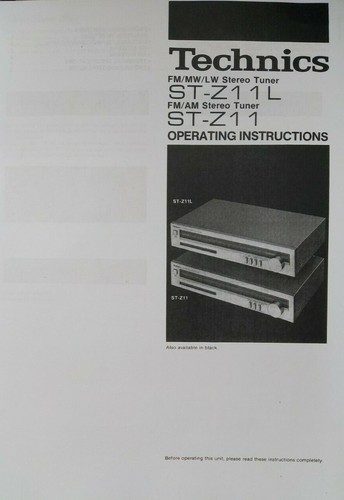 Technics z11 z11l - st-z11, st-z11l