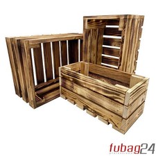 3er Set Holzkisten Obstkisten