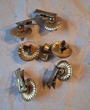 6 Kerzenhalter für Weihnachtsbaum Christbaum, mit Clips, Goldfarbend vintage