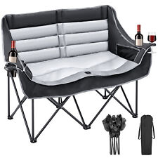 Campingstuhl Klappbar für 2 Personen 270KG Belastbar Klappstuhl XXL 2 Sitzer
