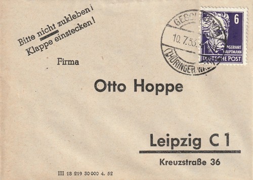 Ddr drucksache mit altstempel - ddr,,