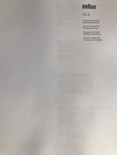 Bedienungsanleitung Braun Atelier HiFi CD Spieler CD4 / CD 4
